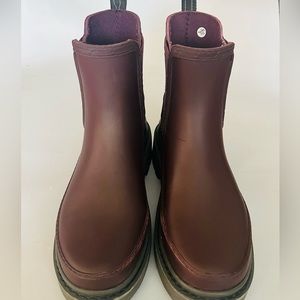 Hunter Refined Stitch Detail Chelsea Womens Wellington Boots,Chestnut Crust